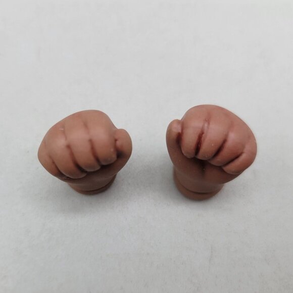 Vintage Doll Hands Brown Porcelain Bisque Baby Toddler Doll Making Restoration - Picture 5 of 6